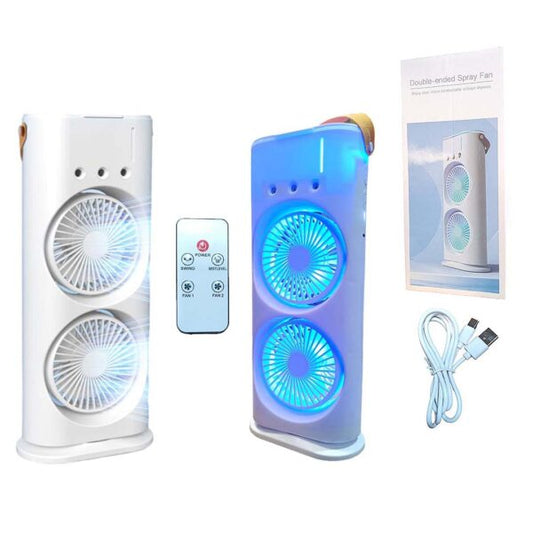Double End Mist Spray Cooler with Dual LED Lights
