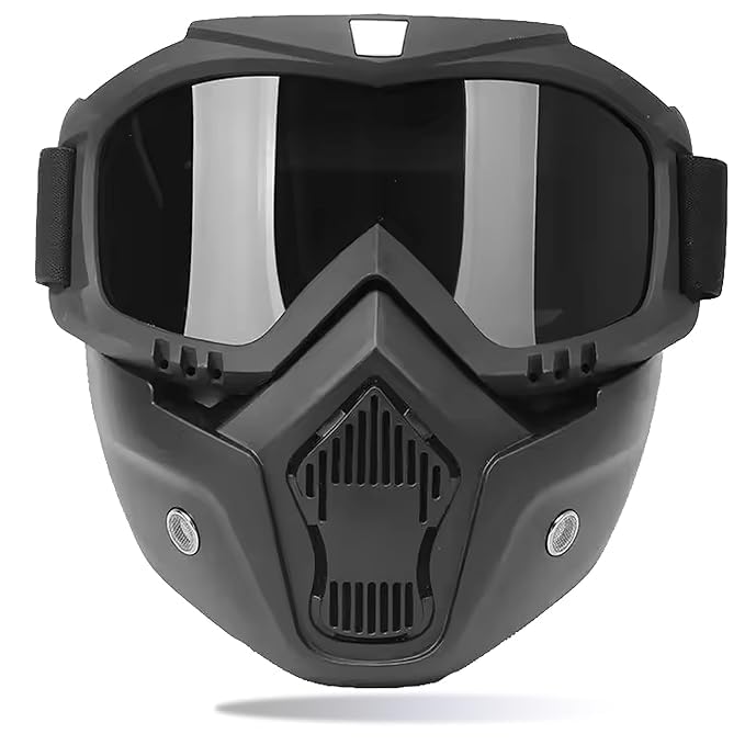 Motorcycle Riding Face Mask with Goggles