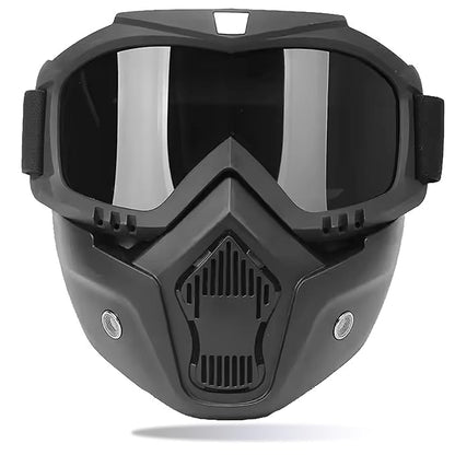 Motorcycle Riding Face Mask with Goggles