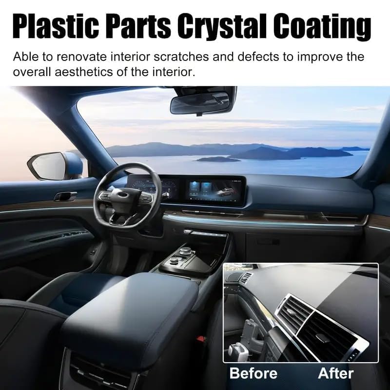 Crystal Coating For Plastic Parts - Dashboard Polish For Car Interior