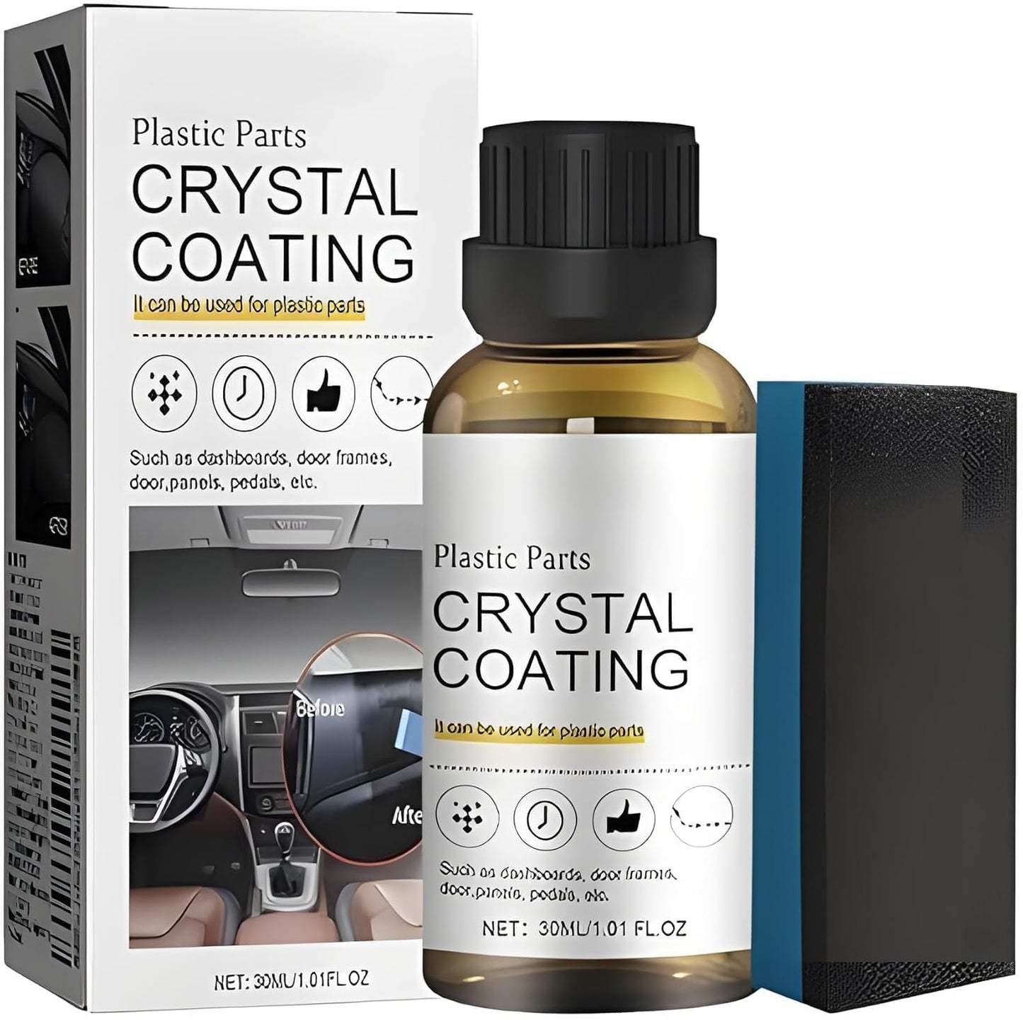 Crystal Coating For Plastic Parts - Dashboard Polish For Car Interior