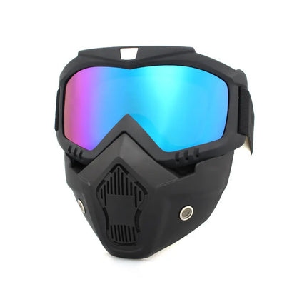 Motorcycle Riding Face Mask with Goggles