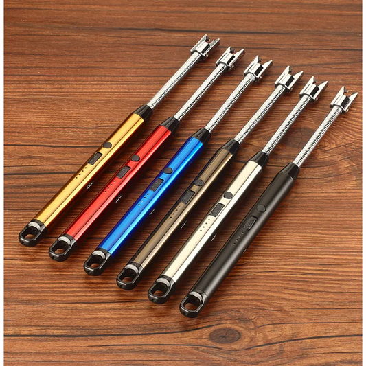 USB Rechargeable Arc Lighter - Windproof Electric Igniter for Gas Stove