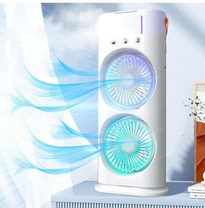 Double End Mist Spray Cooler with Dual LED Lights